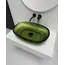 Раковина накладная прозрачная ABBER Kristall AT2805Emerald зеленая