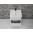 Тумба напольная "Стокгольм 80" с раковиной Classic , (2 ящ.) белый рифленый софт, PUSH