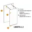 Душевая перегородка CEZARES LIBERTA-L-2-GR-Cr