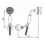 Ручной душ со шлангом и держателем CEZARES CZR-KD-01-M