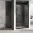 Душевая дверь ABBER Schwarzer Diamant прозрачное/черный/H-195см