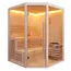 Финская сауна Frank 820 серия угловая, 2 полки, липа/кедр
