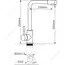 Смеситель д/кухни MELANA-F8107 нерж.сталь, однорычажный, сатин, высокий излив