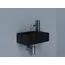 Ceramica Nova Умывальник подвесной прямоугольный (чаша слева, отверстие под смеситель справа) цвет черный матовый Element 395*220*125мм