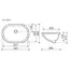 Умывальник Ceramica Nova овальный встраиваемый под столешницу Element 565*385*210мм, с крепежом и шаблоном для установки