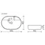 Умывальник Ceramica Nova накладной Element 600*400*125мм, с плоскостью под смеситель