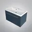 Тумба подвесная ACWEN МИРА 70/80/90 с раковиной Слим , темно-синий матовый