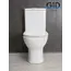Напольный унитаз белый безободковый микролифт дюропласт Gid Tn2123