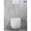 Безободковый подвесной унитаз белый микролифт дюропласт Торнадо Gid Tr2133TF
