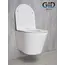 Безободковый подвесной унитаз микролифт дюропласт Gid Tr2130