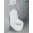 Безободковый подвесной унитаз белый микролифт дюропласт Торнадо Gid Tr2133TF