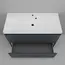 Тумба напольная Style line "Манхэттен 100/80/70/60" ЭМАЛЬ с раковиной ASTI , 2 ящика , PLUS, графит