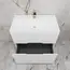 Тумба напольная "Матис " с раковиной ASTI (2 ящика), Белый матовый, ЭМАЛЬ