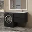 Тумба под стиральную машину подвесная Uperwood Tanos 60х50 см, черная