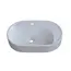 Раковина накладная для ванной Uperwood Luna 60х36х11,5 см, овальная, белая глянцевая