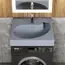 Раковина над стиральной машиной Uperwood Comforty 60х60х11 см, серая матовая