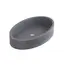 Раковина накладная бетонная Uperwood Rome 55х35х11 см, овальная, графит