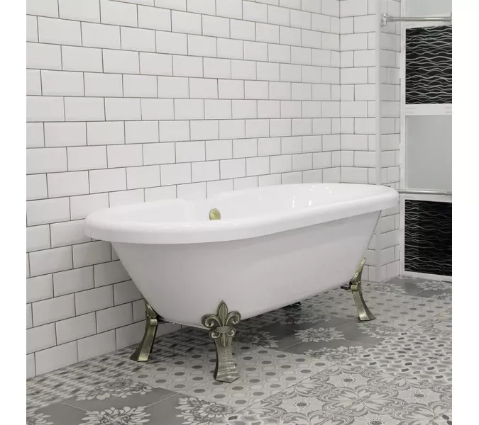 Ванна акриловая  RADOMIR Леонесса на ножках Лилия бронза 175х80, Выбрать цвет: Бронза, изображение 4