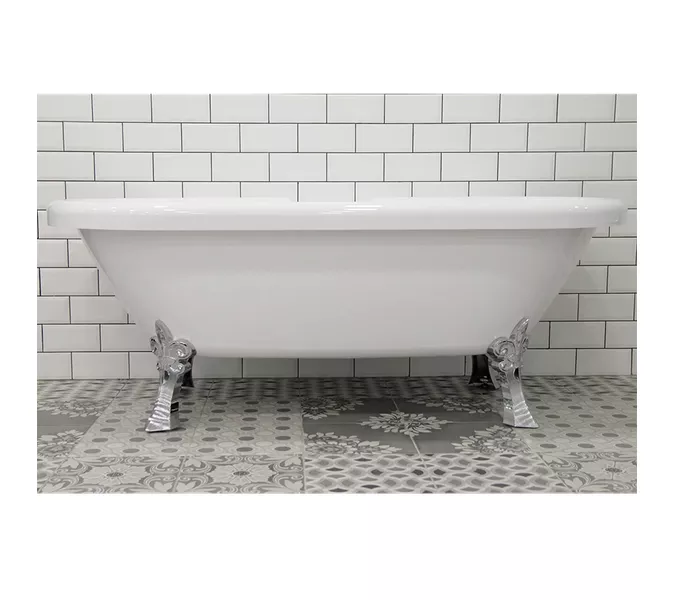 Ванна акриловая RADOMIR Леонесса на ножках Лилия хром 175х80, Выбрать цвет: Хром, изображение 8