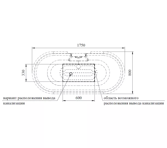 Ванна акриловая  RADOMIR Леонесса на ножках Лилия бронза 175х80, Выбрать цвет: Бронза, изображение 10