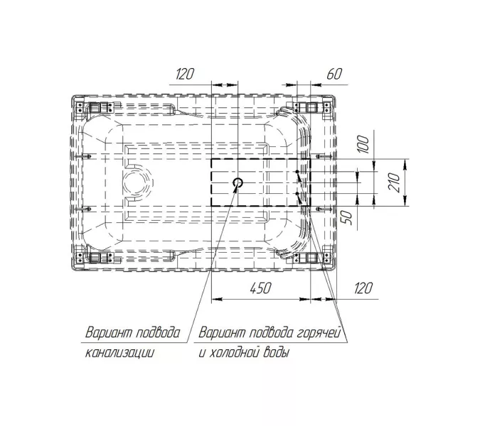 Ванна акриловая  для омовения Radomir ТАХАРАТ 120х80, изображение 14
