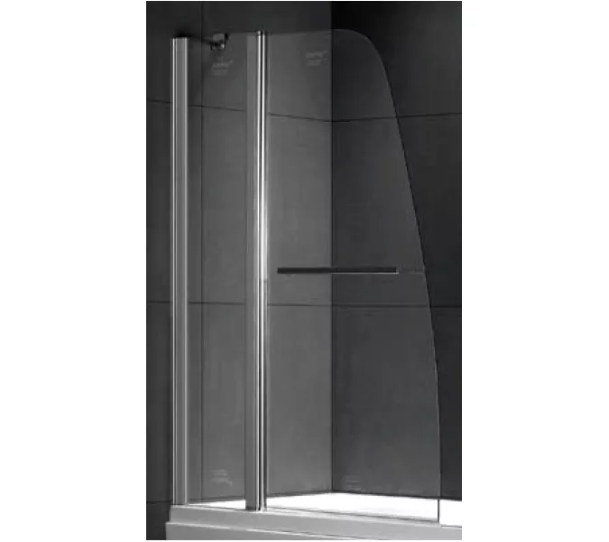 Шторка на ванну Gemy New Rockcoco 100*140 см прозрачное стекло, распашная, Ширина , в см: 100, Цвет стекла: прозрачное, Цвет профиля: Хром, изображение 2