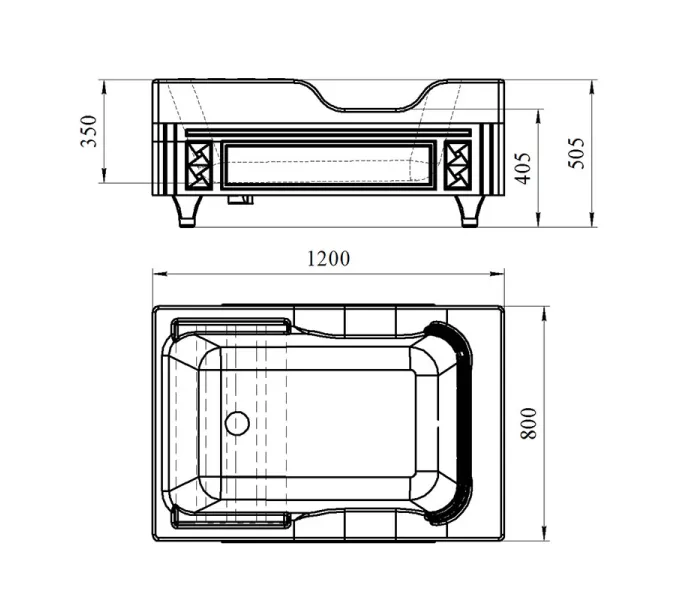 Ванна акриловая  для омовения Radomir ТАХАРАТ 120х80, изображение 15
