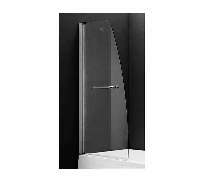 Шторка на ванну Gemy New Rockcoco 80*140см прозрачное стекло, распашная, Ширина , в см: 80, Цвет стекла: прозрачное, Цвет профиля: Хром, изображение 3