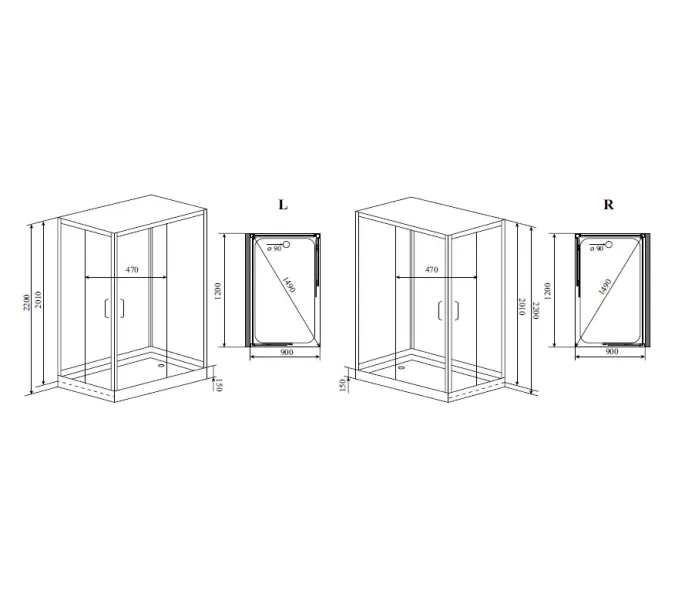 Душевая кабина прямоуг. Timo PREMIUM HELKA H-515 L/R, 120х90, Г/М, баня, электрика , хромотерапия, Ориентация: Левая, изображение 19