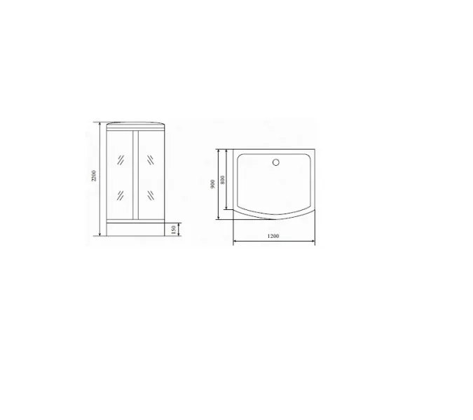Душевая кабина прямоугольная Timo COMFORT T-8815F/C, Цвет стекла: матовое, Цвет профиля: Хром, Тип поддона: Низкий, Выбрать размер: 120x90, изображение 12