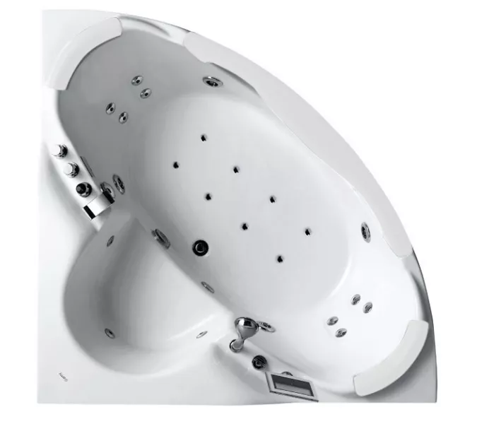 Акриловая гидромассажная ванна  Gemy G9025  155*155, Комплектация: гидромассаж, аэромассаж, электр.пульт,хромотерапия, изображение 3