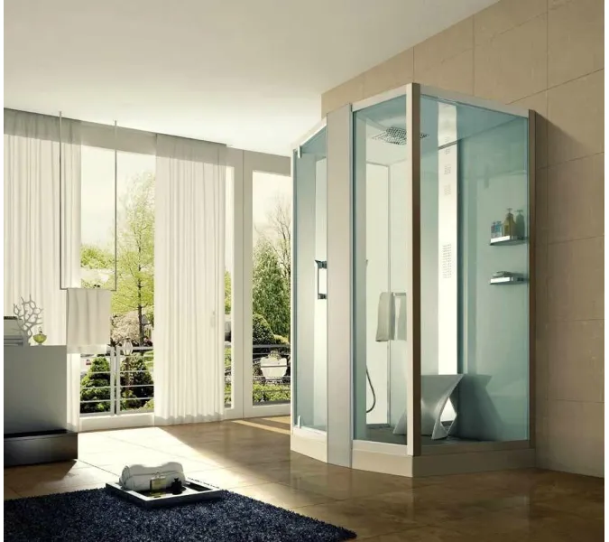 Душевая кабина прямоугольная с паром Orans SR-89102S L / R  white низкий поддон