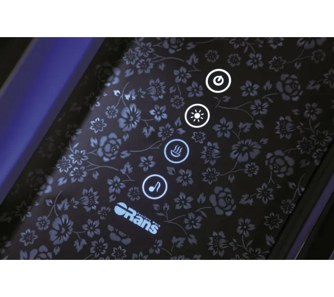 Душевая кабина с паром Orans SR-89106S black, Цвет стекла: прозрачное, Цвет профиля: Черный, Тип поддона: Низкий, Выбрать размер: 130x130, изображение 2