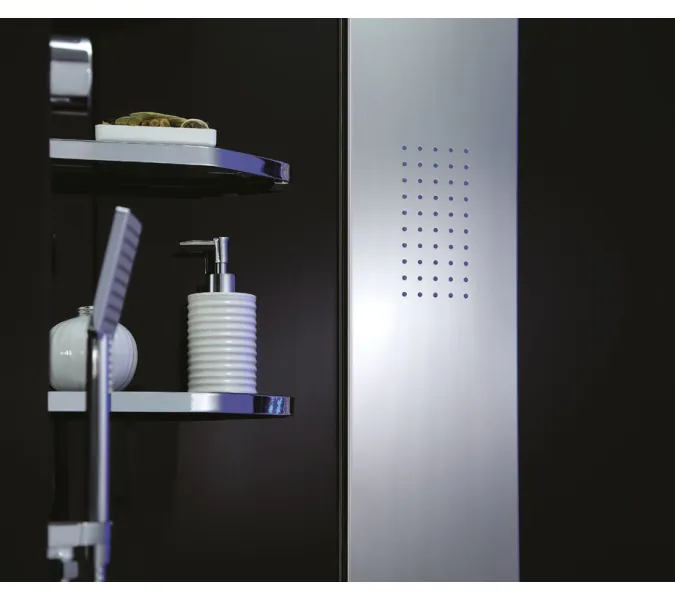 Душевая кабина с паром Orans SR-89106S black, Цвет стекла: прозрачное, Цвет профиля: Черный, Тип поддона: Низкий, Выбрать размер: 130x130, изображение 5