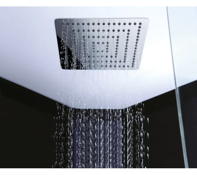 Душевая кабина с паром Orans SR-89106S black, Цвет стекла: прозрачное, Цвет профиля: Черный, Тип поддона: Низкий, Выбрать размер: 130x130, изображение 7