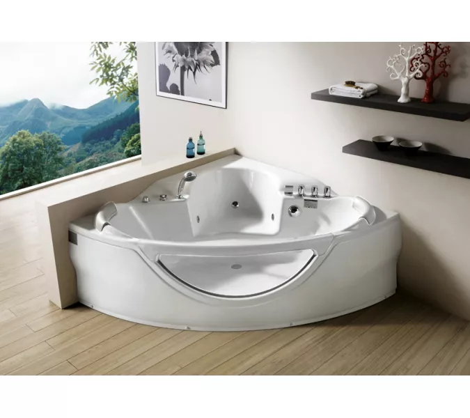 Акриловая гидромассажная ванна  Gemy G9025  155*155, Комплектация: гидромассаж, хромотерапия, изображение 2