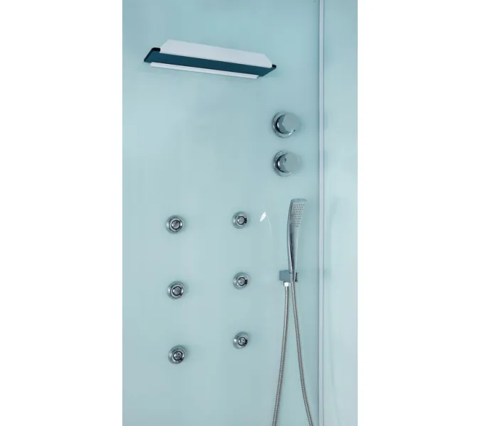 Душевая кабина прямоугольная Orans SR-86120 без пара, Цвет стекла: прозрачное, Цвет профиля: Белый, Тип поддона: Низкий, Выбрать размер: 100x90, Внешний вид: Без пара, изображение 3