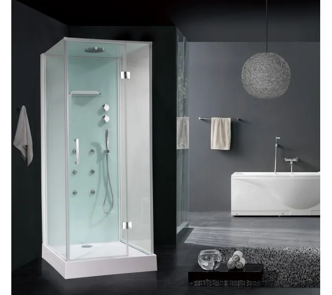 Душевая кабина прямоугольная Orans SR-86120 без пара, Цвет стекла: прозрачное, Цвет профиля: Белый, Тип поддона: Низкий, Выбрать размер: 100x90, Внешний вид: Без пара, изображение 2