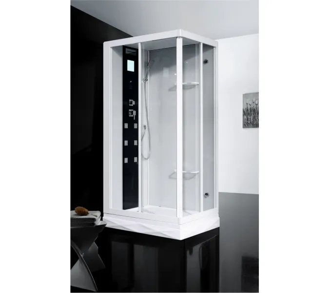 Душевая кабина прямоугольная Orans SR-86152AL/AR  низкий поддон, Цвет стекла: прозрачное, Цвет профиля: Белый, Тип поддона: Низкий, Выбрать размер: 110x80