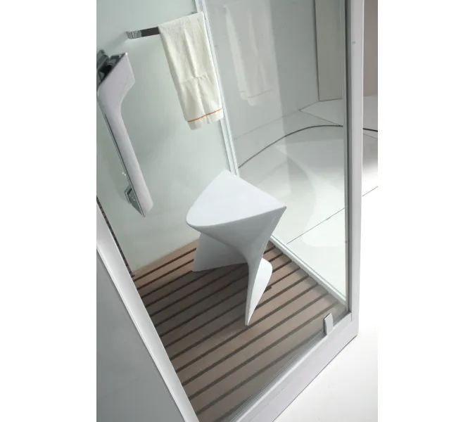 Душевая кабина прямоугольная с паром Orans SR-89105RS/LS White  L/R, Цвет профиля: Белый, Тип поддона: Низкий, Выбрать размер: 120x90, Ориентация: правая, изображение 4