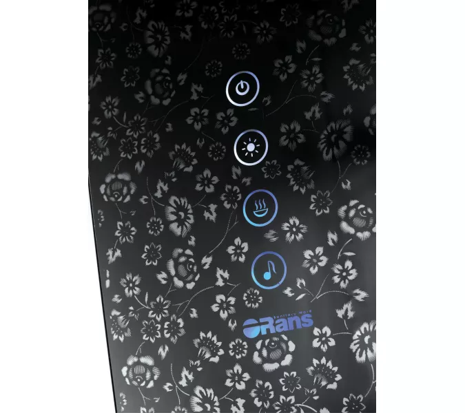 Душевая кабина прямоугольная с паром Orans SR-89102RS Black  L/R, Цвет профиля: Черный, Тип поддона: Низкий, Выбрать размер: 150х100, Ориентация: правая, изображение 4