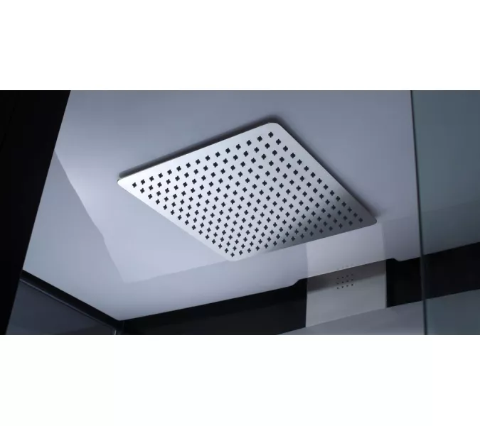 Душевая кабина прямоугольная с паром Orans SR-89102RS Black  L/R, Цвет профиля: Черный, Тип поддона: Низкий, Выбрать размер: 150х100, Ориентация: правая, изображение 3