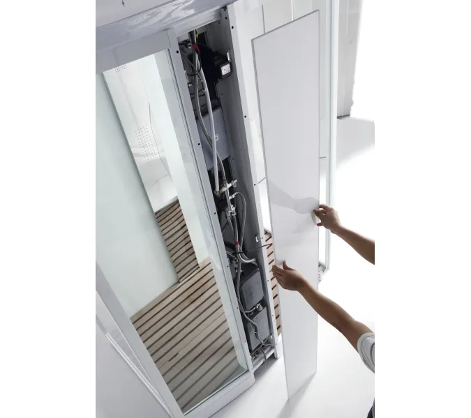 Душевая кабина прямоугольная с паром Orans SR-89105RS/LS White  L/R, Цвет профиля: Белый, Тип поддона: Низкий, Выбрать размер: 120x90, Ориентация: правая, изображение 12