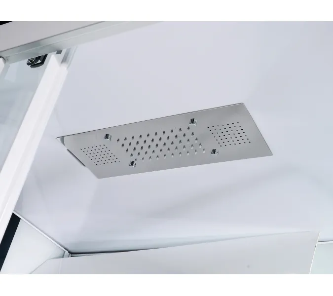 Душевая кабина прямоугольная Orans SR-86152AL/AR  низкий поддон, Цвет стекла: прозрачное, Цвет профиля: Белый, Тип поддона: Низкий, Выбрать размер: 110x80, изображение 4