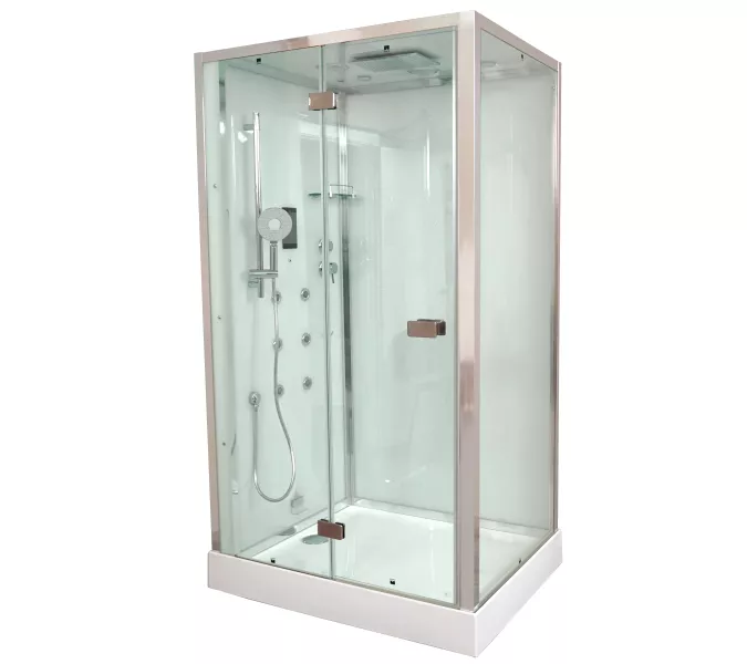 Душевая кабина прямоугольная Timo Premium PURO 120х90, г/м, баня, электрика, хромотерапия, Выбрать размер: 120x90, Внешний вид: короткие ручки, Ориентация: Правая