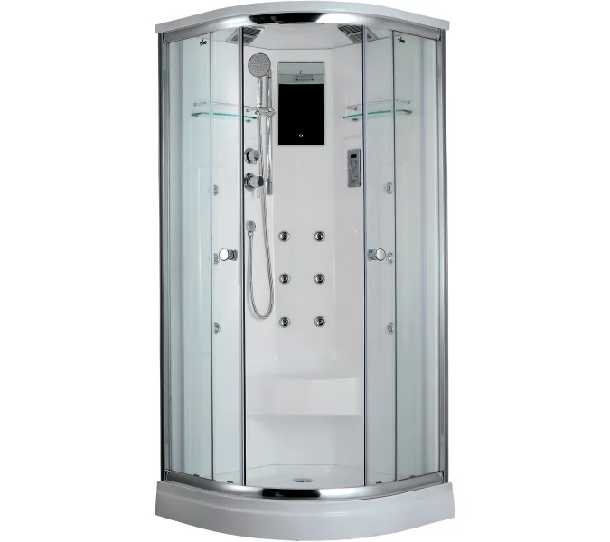 Душевая кабина четверть круга Timo LUX T-7701/7709 низкий поддон, Выбрать размер: 100x100, Комплектация: гидромассаж