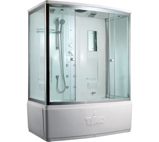 Душевая кабина  прямоугольная Timo LUX  T-7750/7770 высокий поддон, Выбрать размер: 150x88, Внешний вид: маленькое зеркало