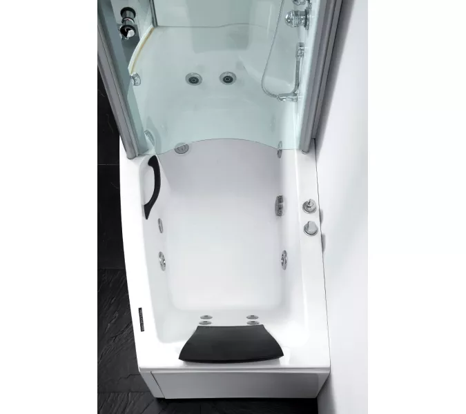 Акриловая ванна Gemy, Ориентация: Левая, Комплектация: гидромассаж, хромотерапия, изображение 3