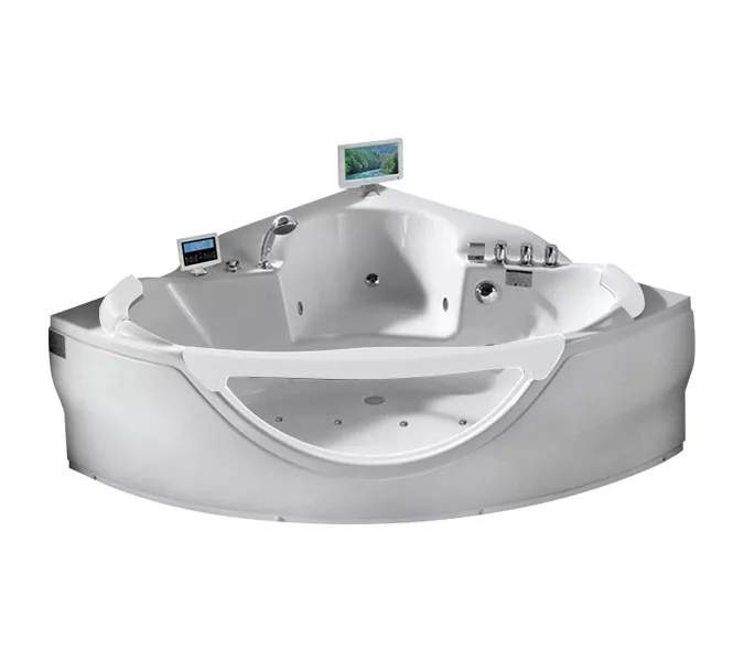 Акриловая гидромассажная ванна  Gemy G9025  155*155, Комплектация: гидромассаж, аэромассаж, электр.пульт хромотерапия, TV