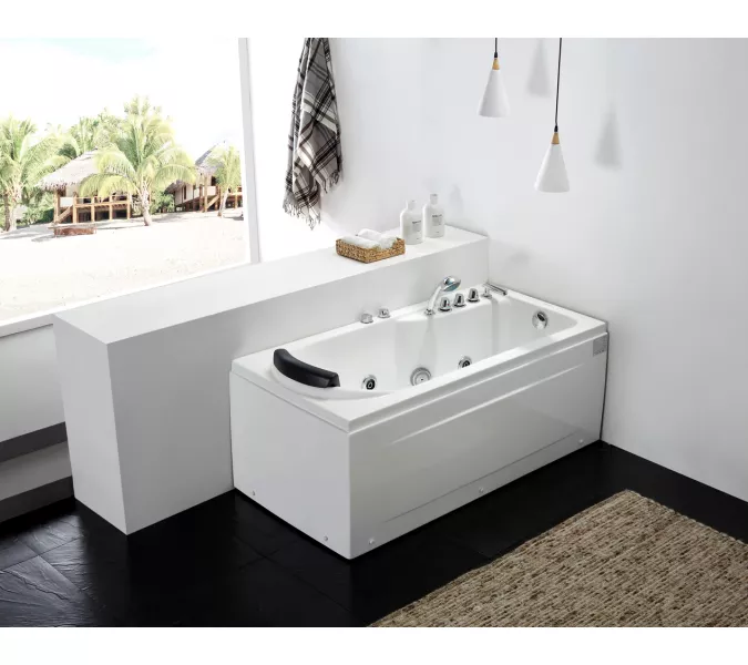 Акриловая гидромассажная ванна Gemy G9006-1.7 B, Ориентация: Правая, изображение 2